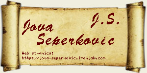 Jova Šeperković vizit kartica